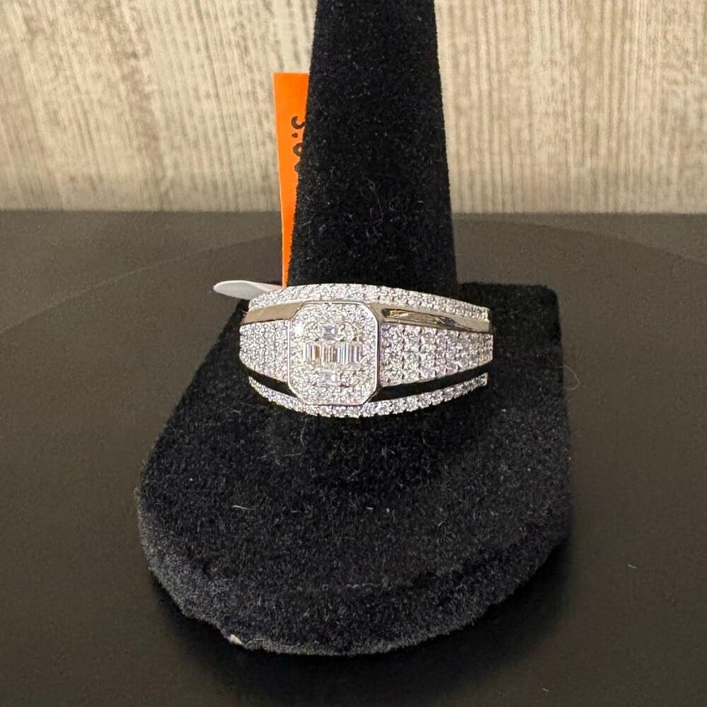 Sz. 10 Men 3ct Moissanite 925 Sterling Silver - $850 retail!